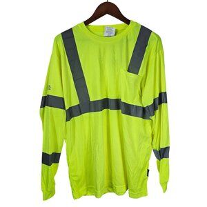 Occunomix FedEx Mens Yellow High-Visibility Safety Shirt Sz XL Reflective